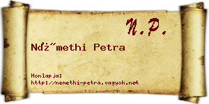 Némethi Petra névjegykártya