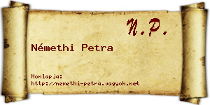 Némethi Petra névjegykártya